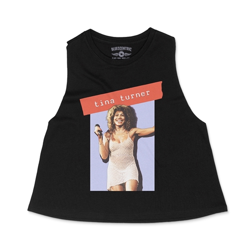 Graphic Tina Turner Racerback Crop Top - Women