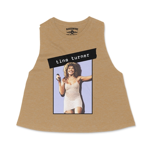 Graphic Tina Turner Racerback Crop Top - Women