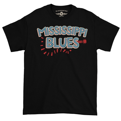 Mississippi Blues T-Shirt - Classic Heavy Cotton - classicblack