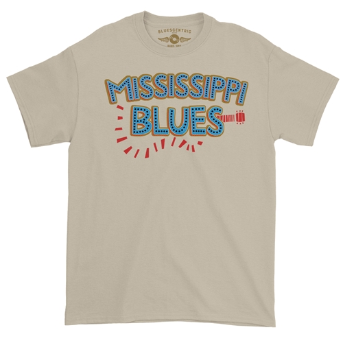 Mississippi Blues T-Shirt - Classic Heavy Cotton - classicsand