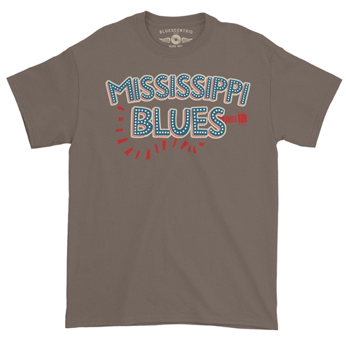 Mississippi Blues T-Shirt - Classic Heavy Cotton - classictaupe