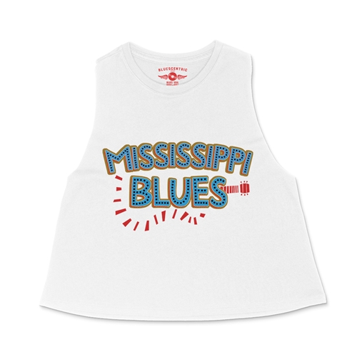 Mississippi Blues Racerback Crop Top - Women