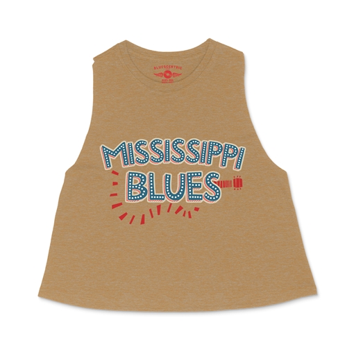 Mississippi Blues Racerback Crop Top - Women