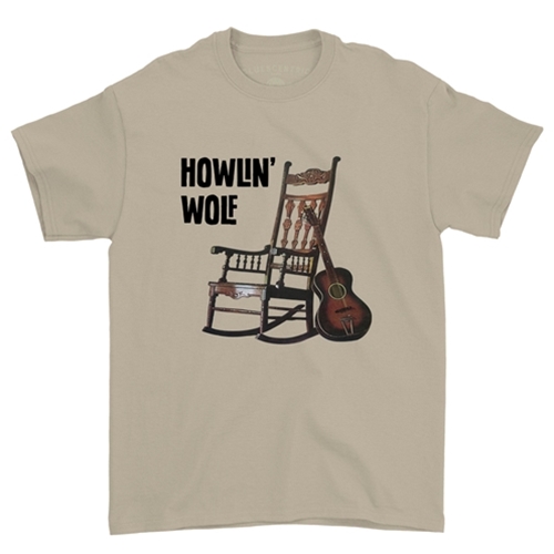 CLEARANCE - Med Sand Howlin Wolf Rockin Chair T-Shirt - Classic Heavy Cotton