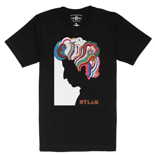 CLEARANCE - Med Black Bob Dylan Milton Glaser T-Shirt - Lightweight Vintage Style