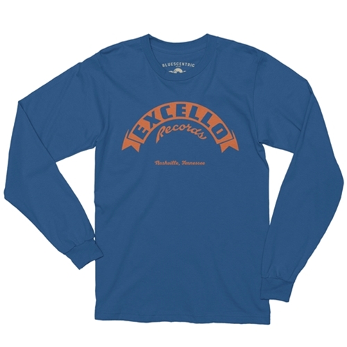 CLEARANCE - Large Blue Excello Records Long Sleeve T-Shirt