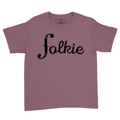 Folkie Youth T-Shirt - Lightweight Vintage Children & Toddlers - youthheathermaroon