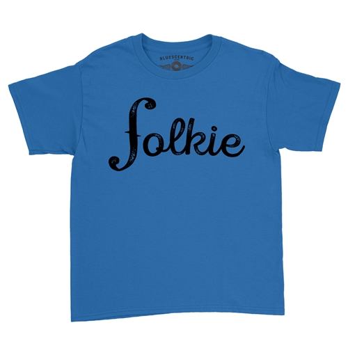 Folkie Youth T-Shirt - Lightweight Vintage Children & Toddlers - youthroyalblue