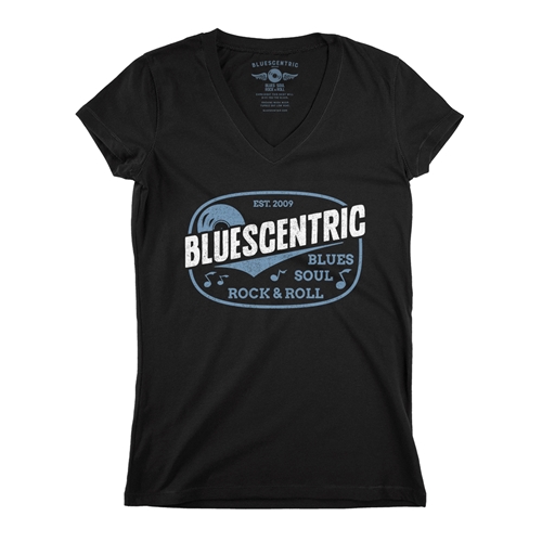 Blues Soul Rock & Roll V-Neck T Shirt - Women