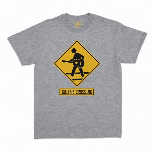 Guitar Crossing T-Shirt - Classic Heavy Cotton - classicathleticheather