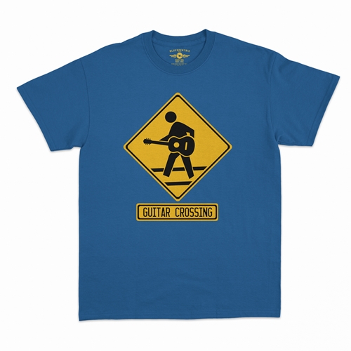 Guitar Crossing T-Shirt - Classic Heavy Cotton - classicroyalblue