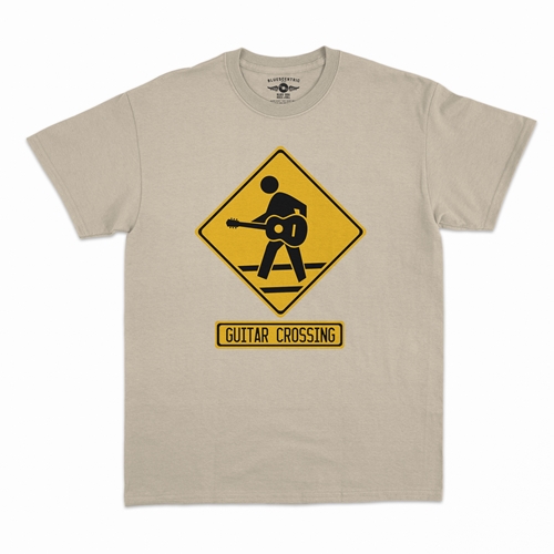 Guitar Crossing T-Shirt - Classic Heavy Cotton - classicsand