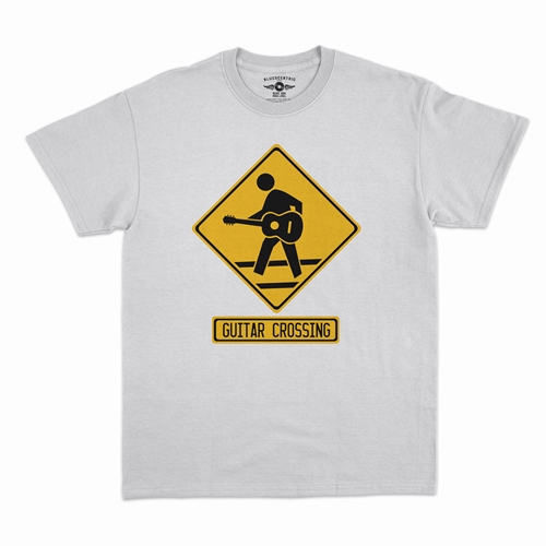 Guitar Crossing T-Shirt - Classic Heavy Cotton - classicwhite