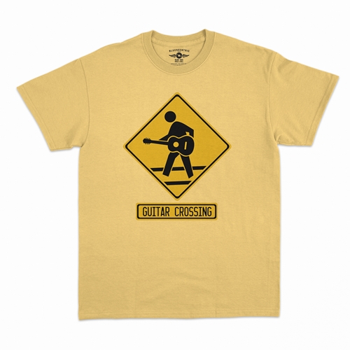 Guitar Crossing T-Shirt - Classic Heavy Cotton - classicyellow