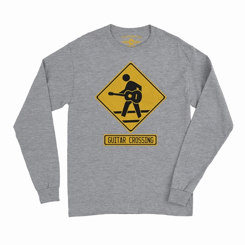 Guitar Crossing Long Sleeve T-Shirt - longsleeveathleticheather