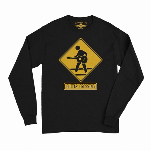 Guitar Crossing Long Sleeve T-Shirt - longsleeveblack