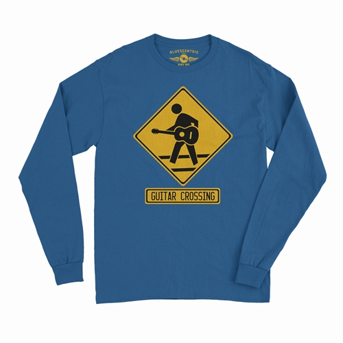 Guitar Crossing Long Sleeve T-Shirt - longsleeveblue