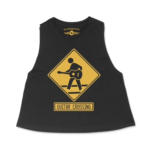 Guitar Crossing Racerback Crop Top - Women