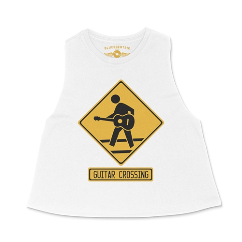 Guitar Crossing Racerback Crop Top - Women