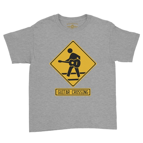 Guitar Crossing Youth T-Shirt - Lightweight Vintage Children & Toddlers - youthheatherathletic