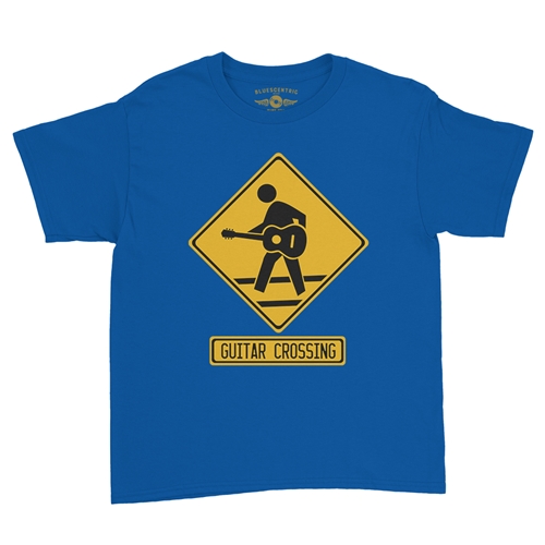 Guitar Crossing Youth T-Shirt - Lightweight Vintage Children & Toddlers - youthroyalblue