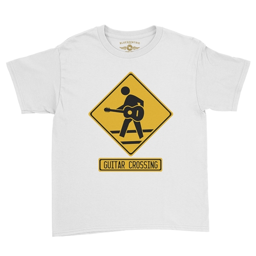 Guitar Crossing Youth T-Shirt - Lightweight Vintage Children & Toddlers - youthwhite