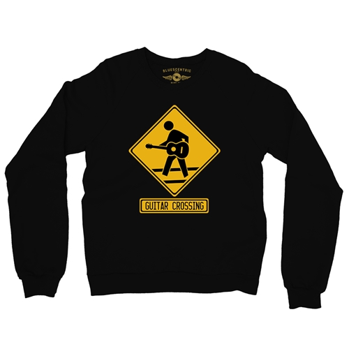 Guitar Crossing Crewneck Sweatshirt - crewneckblack