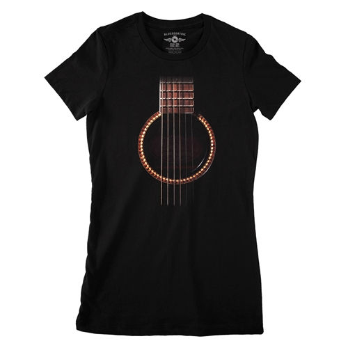 Guitar Ladies T Shirt - Relaxed Fit - ladiesblack