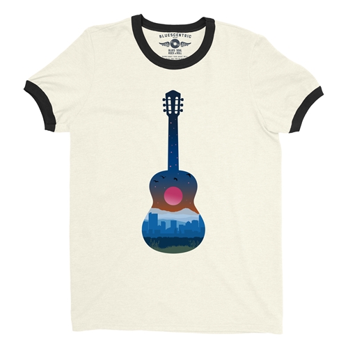 Guitar City Ringer T-Shirt - ringernaturalblacktrim