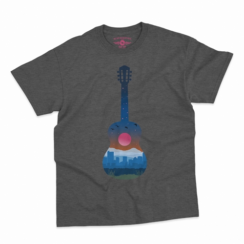 Guitar City T-Shirt - Classic Heavy Cotton - classicheathergrey