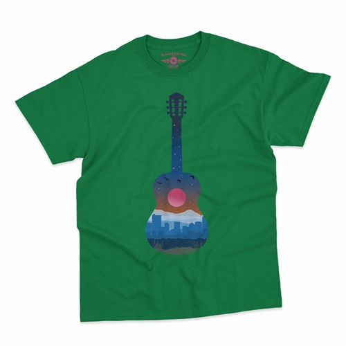 Guitar City T-Shirt - Classic Heavy Cotton - classickellygreen