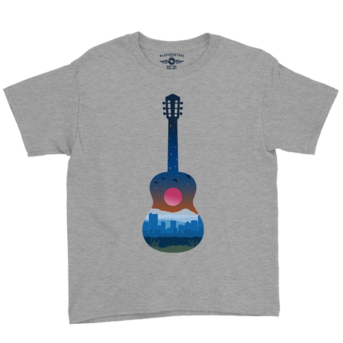 Guitar City Youth T-Shirt - Lightweight Vintage Children & Toddlers - youthheatherathletic