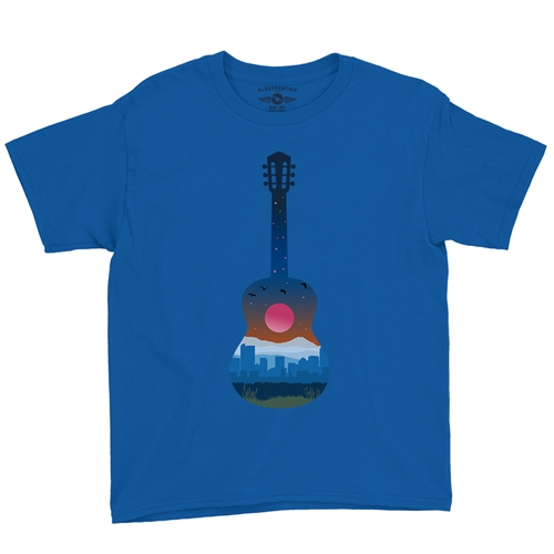 Guitar City Youth T-Shirt - Lightweight Vintage Children & Toddlers - youthroyalblue