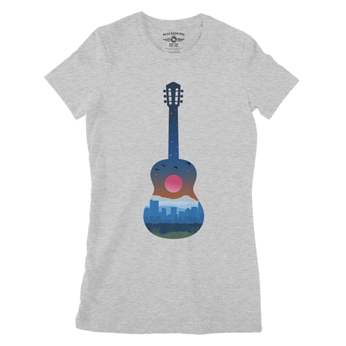 Guitar City Ladies T Shirt - Relaxed Fit - ladiesathleticheather