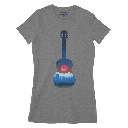 Guitar City Ladies T Shirt - Relaxed Fit - ladiesdeepheather