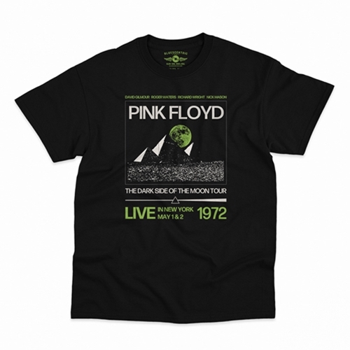 CLEARANCE - Small Black Pink Floyd 1972 Tour T-Shirt - Classic Heavy Cotton