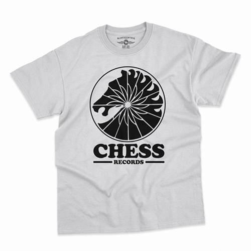 CLEARANCE - Small White Ltd. Edition Chess Records Knight T-Shirt - Classic Heavy Cotton