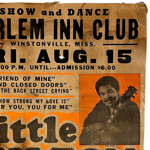 VINTAGE BLUES POSTER - Little Milton Winstonville Mississippi