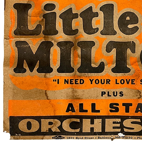 VINTAGE BLUES POSTER - Little Milton Winstonville Mississippi