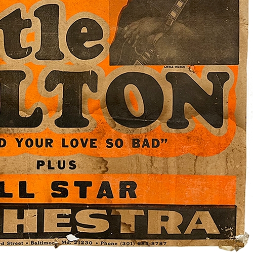 VINTAGE BLUES POSTER - Little Milton Winstonville Mississippi