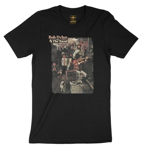 CLEARANCE - Large Black Bob Dylan & The Band Basement Tapes Album T-Shirt - Lightweight Vintage Style