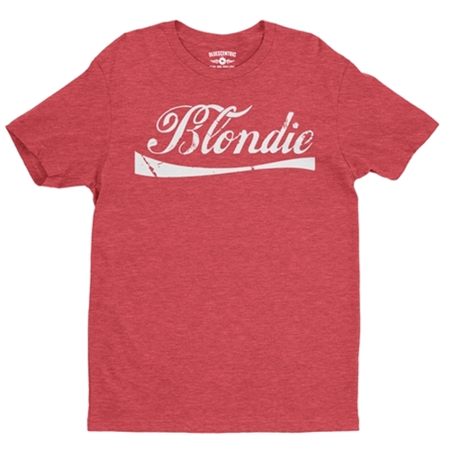 CLEARANCE - Medium Red Classic Blondie Logo T-Shirt - Lightweight Vintage Style