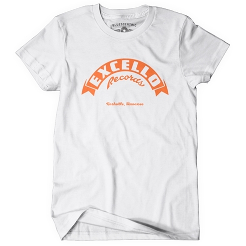 CLEARANCE - XL White Excello Records T-Shirt - Classic Heavy Cotton