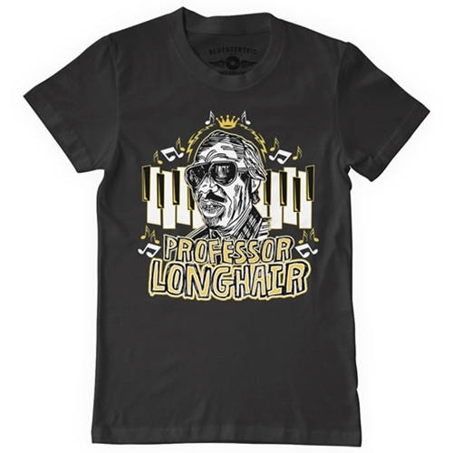 CLEARANCE - Medium Black Professor Longhair T-Shirt - Classic Heavy Cotton