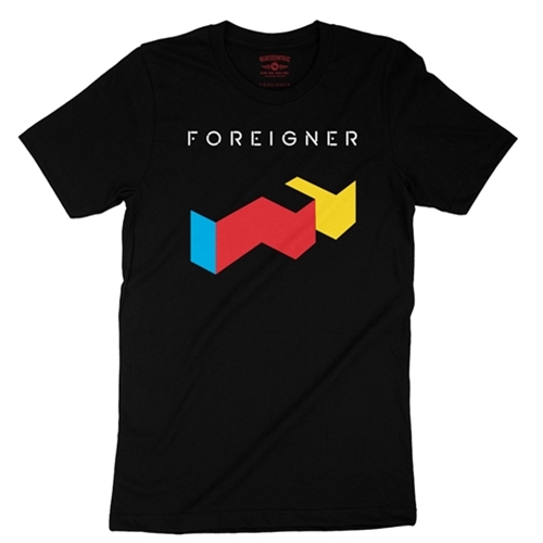 CLEARANCE - XL Black Foreigner Logo T-Shirt - Lightweight Vintage Style