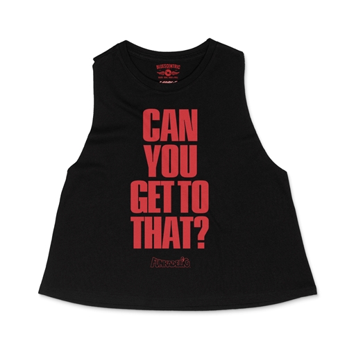 Funkadelic "Can You Get to That?"  Racerback Crop Top - Women