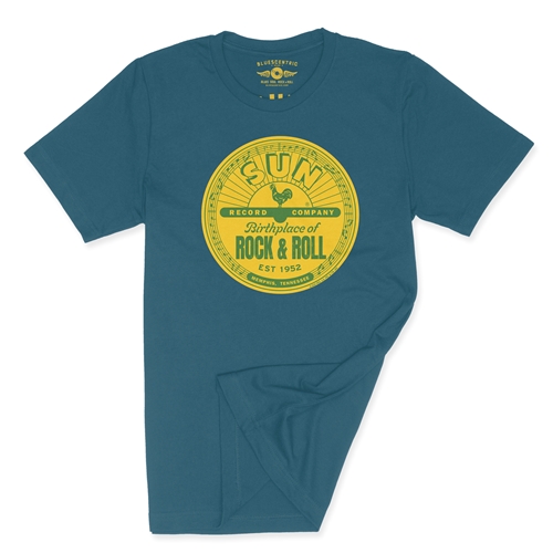 Sun Records Logo T-Shirt - Lightweight Vintage Style - vintagedeepteal