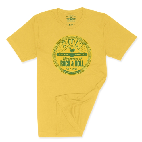 Sun Records Logo T-Shirt - Lightweight Vintage Style - vintagemaizeyellow