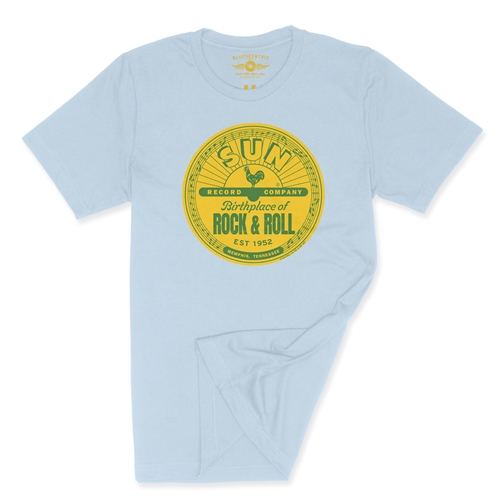 Sun Records Logo T-Shirt - Lightweight Vintage Style - vintagethrowbackblue