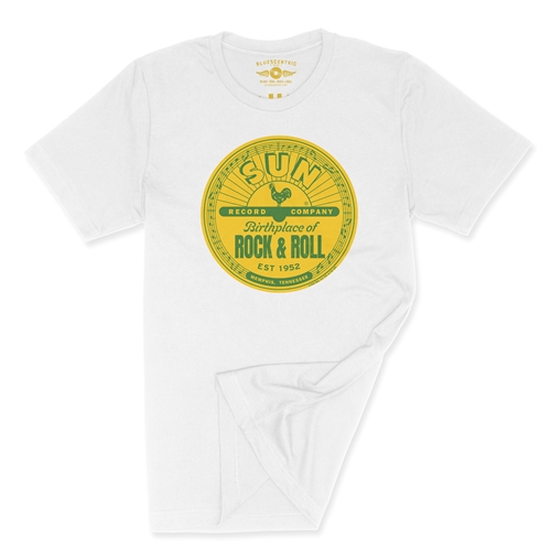 Sun Records Logo T-Shirt - Lightweight Vintage Style - vintagewhite